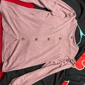 SHEIN Pink Button-Up Top